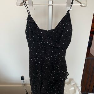 Only worn once black and white polka dot Majorelle dress